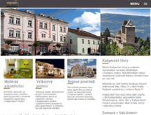 Tablet Screenshot of apartmany-sumava.eu